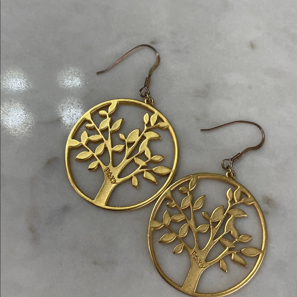 Gold Tree of Life Earrings